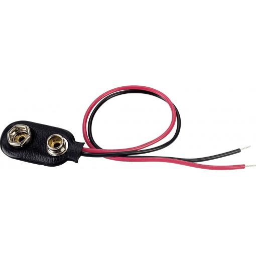 TRU COMPONENTS BS-ER-36-150 bateriový klip 1x 9 V tlačítkové připojení (d x š) 31 mm x 14 mm