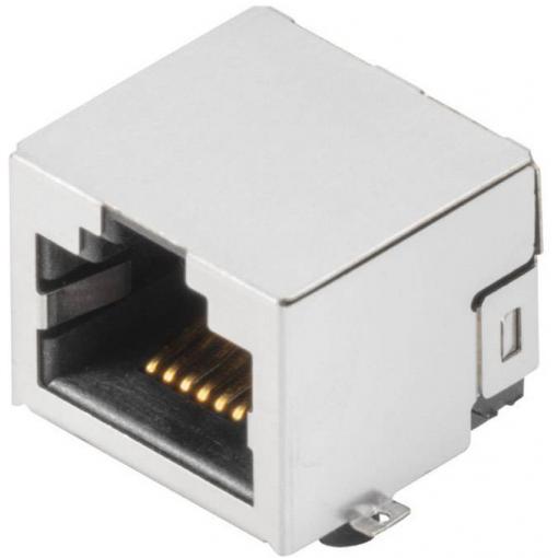 Weidmüller 1455220000, RJ45 konektor, zásuvka, vestavná horizontální, stříbrná, černá, 200 ks