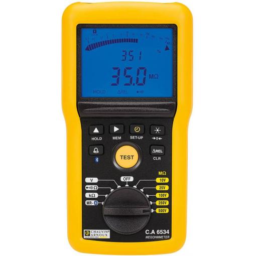Chauvin Arnoux C.A 6534 tester izolací 10 V, 25 V, 100 V, 250 V, 500 V, 50 GΩ