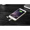 Renkforce USB kabel USB 2.0 USB-A zástrčka, USB-C ® zástrčka, USB Micro-B zástrčka, Apple Lightning konektor 1.50 m tmavě šedá opletený RF3334580