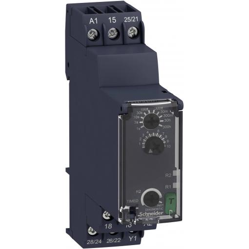Schneider Electric RE22R2CMR RE22R2CMR časové relé, 0.05 s - 300 h, 250 V/DC, 250 V/AC, 8 A, 1 ks