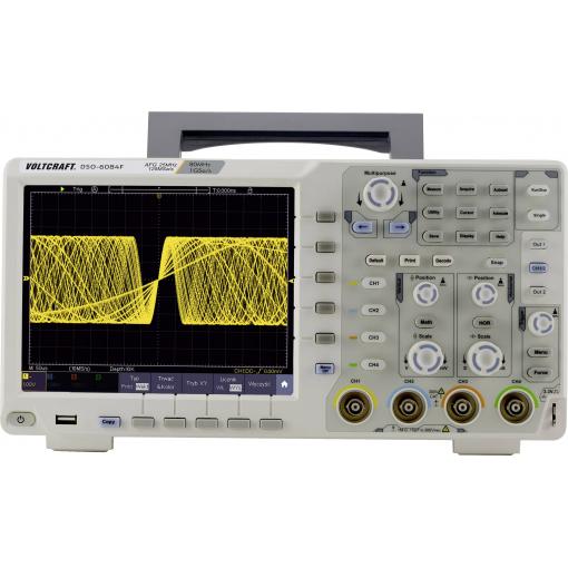 VOLTCRAFT DSO-6084F digitální osciloskop 80 MHz 4kanálový 1 GSa/s 40000 kpts 8 Bit s pamětí (DSO), generátor funkcí 1 ks