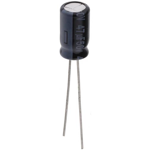 Panasonic EEUFR1H470 elektrolytický kondenzátor radiální 2.50 mm 47 µF 50 V 20 % (Ø) 6.30 mm 1 ks Tape cut