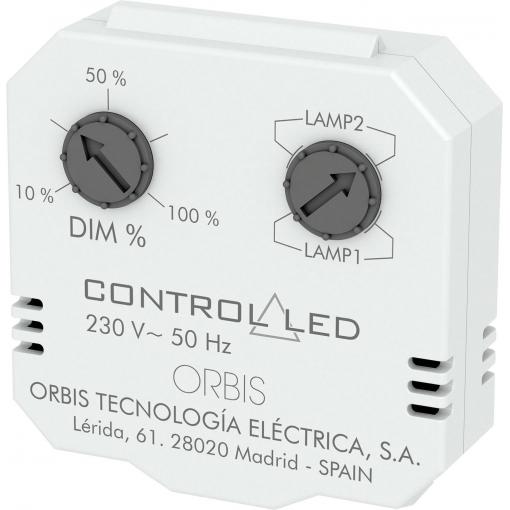 ORBIS Zeitschalttechnik OB200010 stmívač pod omítku Vhodné pro svítidlo: žárovka, energeticky úsporná žárovka, halogenová žárovka, LED žárovka bílá