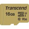Transcend Premium 500S paměťová karta microSDHC 16 GB Class 10, UHS-I, UHS-Class 3, v30 Video Speed Class vč. SD adaptéru