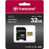 Transcend Premium 500S paměťová karta microSDHC 32 GB Class 10, UHS-I, UHS-Class 3, v30 Video Speed Class vč. SD adaptéru
