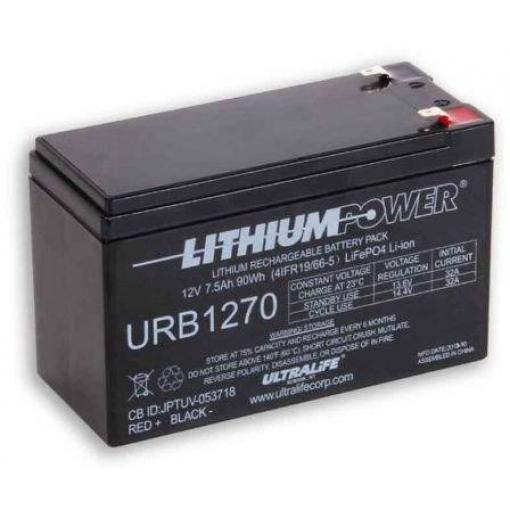 Ultralife URB1270 speciální akumulátor Li-Fe-Pol blok plochá zástrčka LiFePO4 12.8 V 7500 mAh