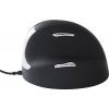 R-GO Tools RGOHE optická ergonomická myš, přenos USB, 4 tlačítko, 3500 dpi, černá, stříbrná