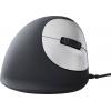 R-GO Tools RGOHE optická ergonomická myš, přenos USB, 4 tlačítko, 3500 dpi, černá, stříbrná