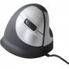 R-GO Tools RGOHE optická ergonomická myš, přenos USB, 4 tlačítko, 3500 dpi, černá, stříbrná