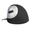 R-GO Tools RGOHELE optická ergonomická myš, přenos USB, 4 tlačítko, 1750 dpi, černá, stříbrná