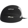 R-GO Tools RGOHELE optická ergonomická myš, přenos USB, 4 tlačítko, 1750 dpi, černá, stříbrná