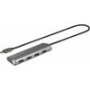 Renkforce RF-3374944 USB Hub 4 porty USB-A USB 3.2 Gen1 5 GBit/s s hliníkovým krytem stříbrná