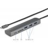 Renkforce RF-3374948 USB Hub 3 porty USB-A, SD, microSD USB 3.0 5 GBit/s se zabudovanou čtečkou SD karet, s hliníkovým krytem stříbrná