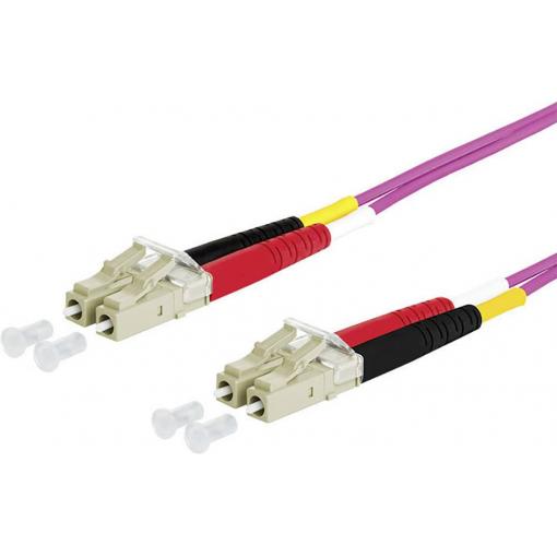 Metz Connect 151S1JOJO10E optické vlákno optické vlákno kabel 1.00 m fialová [2x zástrčka LC - 2x zástrčka LC] 50/125 µ Multimode OM4