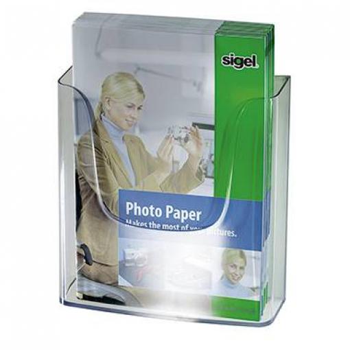 Sigel LH115 držák prospektů čiré sklo Počet přihrádek 1 1 ks (š x v x h) 240 x 250 x 55 mm