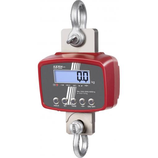 Kern HFD jeřábová váha HFD 6T-3 Max. váživost 6000 kg Rozlišení 500 g, 1000 g, 2000 g napájeno akumulátorem, přes napájecí zdroj do zásuvky vícebarevná