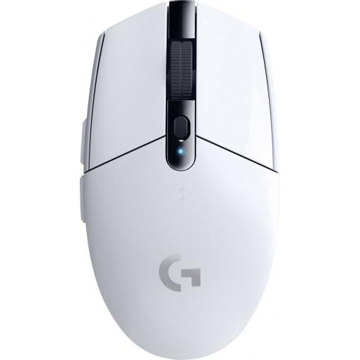 Logitech Gaming G305 optická herní myš, přenos bezdrátový, 6 tlačítko, 12000 dpi, bílá