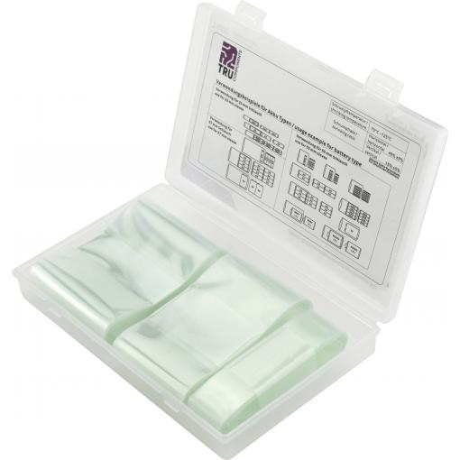 TRU COMPONENTS TC-6793932 smršťovací bužírka na akumulátory, bez lepidla transparentní Poměr smrštění:2:1 3 díly