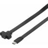 Renkforce USB kabel USB 3.2 Gen1 USB-C ® zástrčka, USB-C ® zásuvka 0.50 m černá lze šroubovat, flexibilní provedení RF-3415026