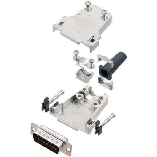 Amphenol L17DTZF37-RG+L717SDC37P sada D-SUB kolíkové lišty 180 ° Pólů: 37 pájecí kalíšek 1 ks