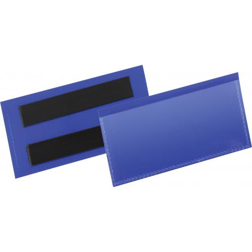 Durable magnetická taška na štítky 174107 modrá 100 mm x 38 mm 50 ks