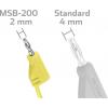 VOLTCRAFT MSB-200 měřicí kabel lamelová zástrčka 2 mm lamelová zástrčka 2 mm 0.90 m žlutá 1 ks