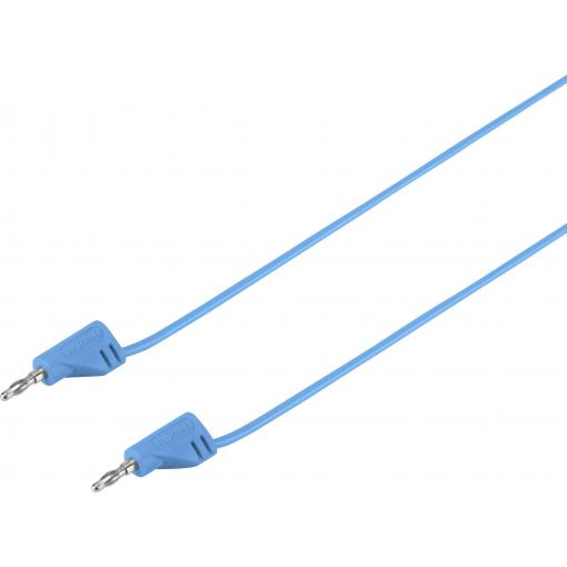VOLTCRAFT MSB-200 měřicí kabel lamelová zástrčka 2 mm lamelová zástrčka 2 mm 30.00 cm modrá 1 ks