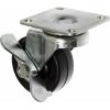 TOOLCRAFT TO-5137887 Otočné kolečko s aretační brzdou a konstrukční deskou 50 mm, gumové nosnost (max.): 50 kg