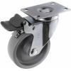 TOOLCRAFT TO-5137938 Otočné kolečko s aretační brzdou a konstrukční deskou 100 mm, polypropylenové nosnost (max.): 125 kg