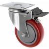 TOOLCRAFT TO-5137956 Otočné kolečko s aretační brzdou a konstrukční deskou, 100 mm, polyuretan nosnost (max.): 125 kg