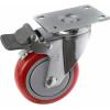 TOOLCRAFT TO-5137956 Otočné kolečko s aretační brzdou a konstrukční deskou, 100 mm, polyuretan nosnost (max.): 125 kg