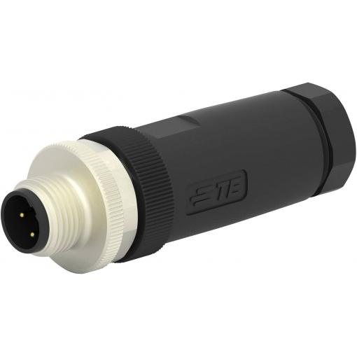 TE Connectivity neupravený zástrčkový konektor pro senzory - aktory, T4111402041-000, piny: 4, 1 ks