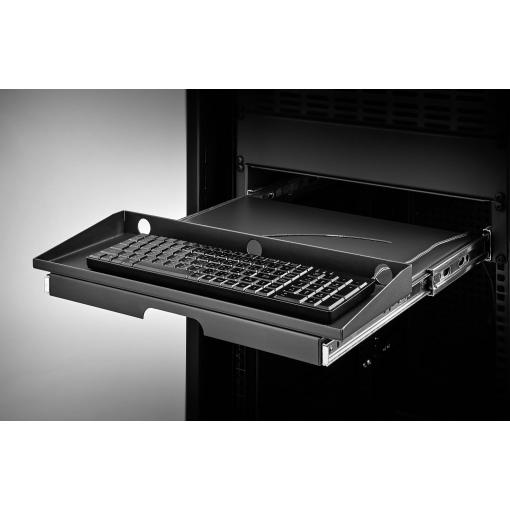 Renkforce RF-3429156 19 palec šuplík pro datové skříně 2 U vysouvací Vhodné pro hloubku skříně: od 500 mm černá