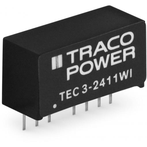 TracoPower TEC 3-2411WI DC/DC měnič napětí do DPS 24 V/DC 600 mA 3 W Počet výstupů: 1 x Obsah 1 ks