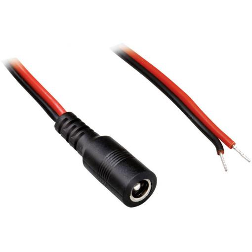 TRU COMPONENTS TC-2511236 nízkonapěťový připojovací kabel nízkonapěťová zásuvka - kabel s otevřenými konci 2.10 mm 30.00 cm 1 ks