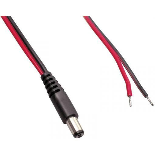 TRU COMPONENTS TC-2511257 nízkonapěťový připojovací kabel nízkonapěťová zástrčka - kabel s otevřenými konci 4 mm 1.70 mm 30.00 cm 1 ks