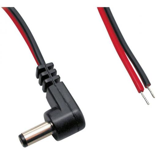 TRU COMPONENTS TC-2511276 nízkonapěťový připojovací kabel nízkonapěťová zástrčka - kabel s otevřenými konci 5.50 mm 0.50 m 1 ks