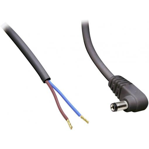 TRU COMPONENTS TC-2511286 nízkonapěťový připojovací kabel nízkonapěťová zástrčka - kabel s otevřenými konci 5.50 mm 2.10 mm 30 cm 1 ks