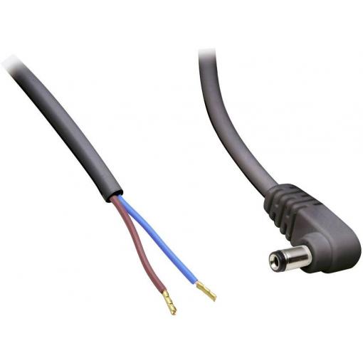 TRU COMPONENTS TC-2511289 nízkonapěťový připojovací kabel nízkonapěťová zástrčka - kabel s otevřenými konci 5.50 mm 2.10 mm 5 m 1 ks