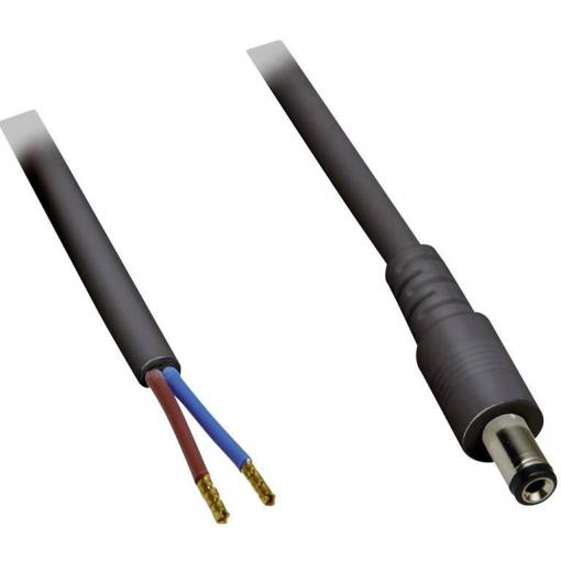 TRU COMPONENTS TC-2511295 nízkonapěťový připojovací kabel nízkonapěťová zástrčka - kabel s otevřenými konci 5.50 mm 2.10 mm 0.50 m 1 ks