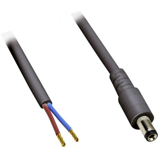 TRU COMPONENTS TC-2511298 nízkonapěťový připojovací kabel nízkonapěťová zástrčka - kabel s otevřenými konci 5.50 mm 2.50 mm 30.00 cm 1 ks