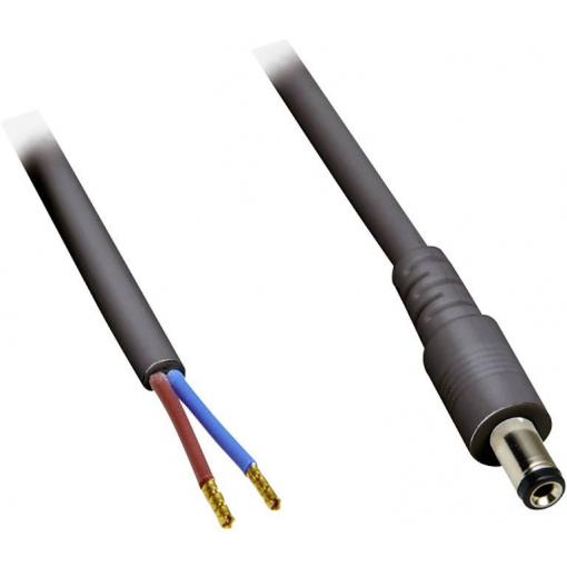 TRU COMPONENTS TC-2511299 nízkonapěťový připojovací kabel nízkonapěťová zástrčka - kabel s otevřenými konci 5.50 mm 2.50 mm 0.50 m 1 ks