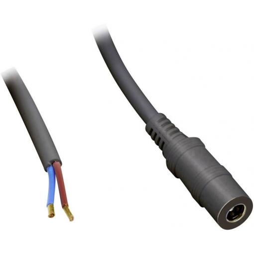 TRU COMPONENTS TC-2511303 nízkonapěťový připojovací kabel nízkonapěťová zásuvka - kabel s otevřenými konci 5.50 mm 2.10 mm 0.50 m 1 ks