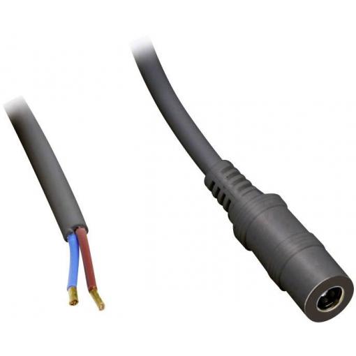 TRU COMPONENTS TC-2511308 nízkonapěťový připojovací kabel nízkonapěťová zásuvka - kabel s otevřenými konci 5.50 mm 2.50 mm 1.00 m 1 ks
