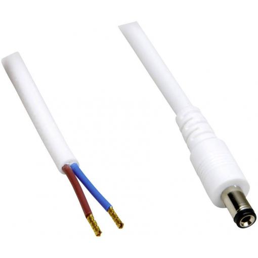 TRU COMPONENTS TC-2511310 nízkonapěťový připojovací kabel nízkonapěťová zástrčka - kabel s otevřenými konci 5.50 mm 2.10 mm 0.50 m 1 ks