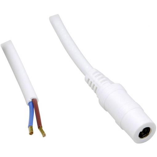 TRU COMPONENTS TC-2511324 nízkonapěťový připojovací kabel nízkonapěťová zásuvka - kabel s otevřenými konci 5.50 mm 2.10 mm 1.00 m 1 ks
