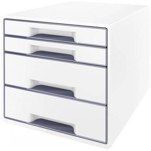 Leitz WOW Cube 5213 5213-20-01 box se zásuvkami bílá 4 x DIN A4 Počet zásuvek: 4
