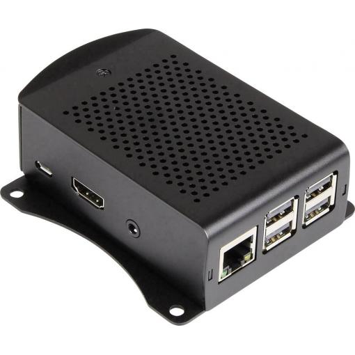 Joy-it rb-alucase+06 SBC skříň Vhodné pro (vývojové sady): Raspberry Pi® včetně upevňovacích jazýčků černá