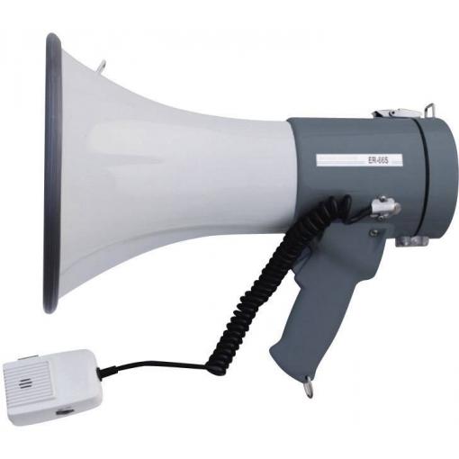 SpeaKa Professional ER-66S megafon s ručním mikrofonem, s popruhem, integrované zvuky